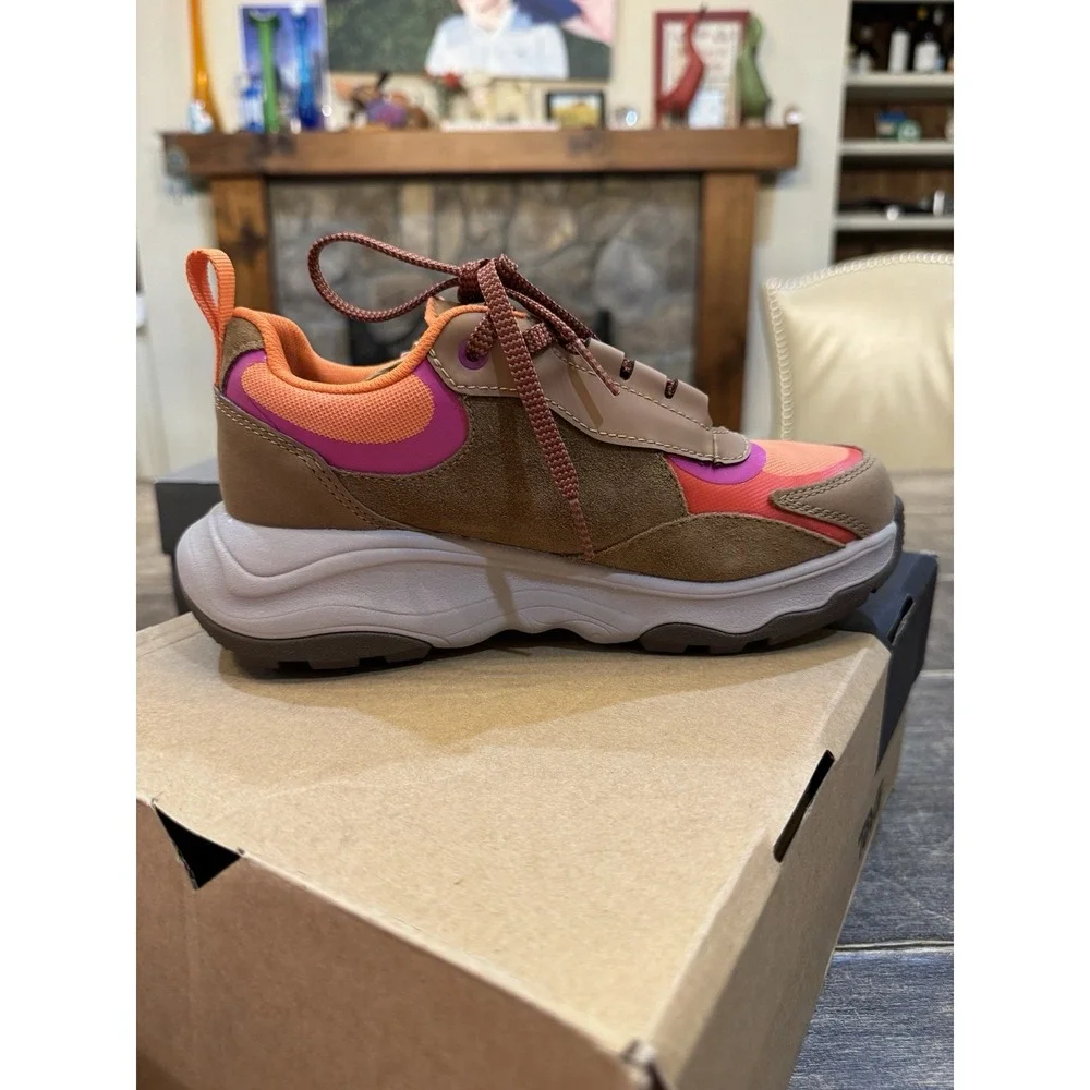 Teva Women Geotrecca Rapid Proof Low Brown Coral Waterproof Hiking Shoes Size 5